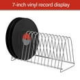 thumbnail image 2 of lanema Vinyls Record Display Rack Metal Stand for 7 and 12 inches Albums with 15 Slots for Music Lovers and Home Organization, 2 of 7
