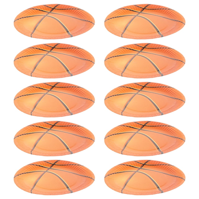 40 piezas de plato de fiesta temática de baloncesto suministros de platos de papel desechables (naranja) FRCOLOR Hogar9330491