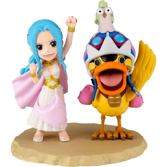 One Piece World Collectable Figure WCF Log Stories Nefertari Vivi & Karoo Collectible PVC Figure