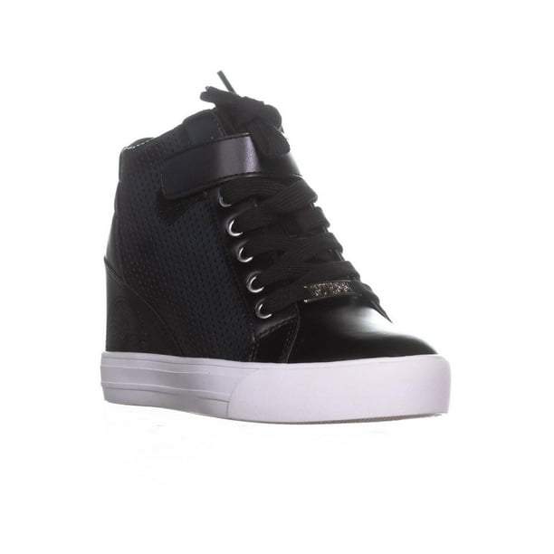 GUESS - Womens Guess Decia2 Lace Up Wedge Sneakers, Black - Walmart.com ...