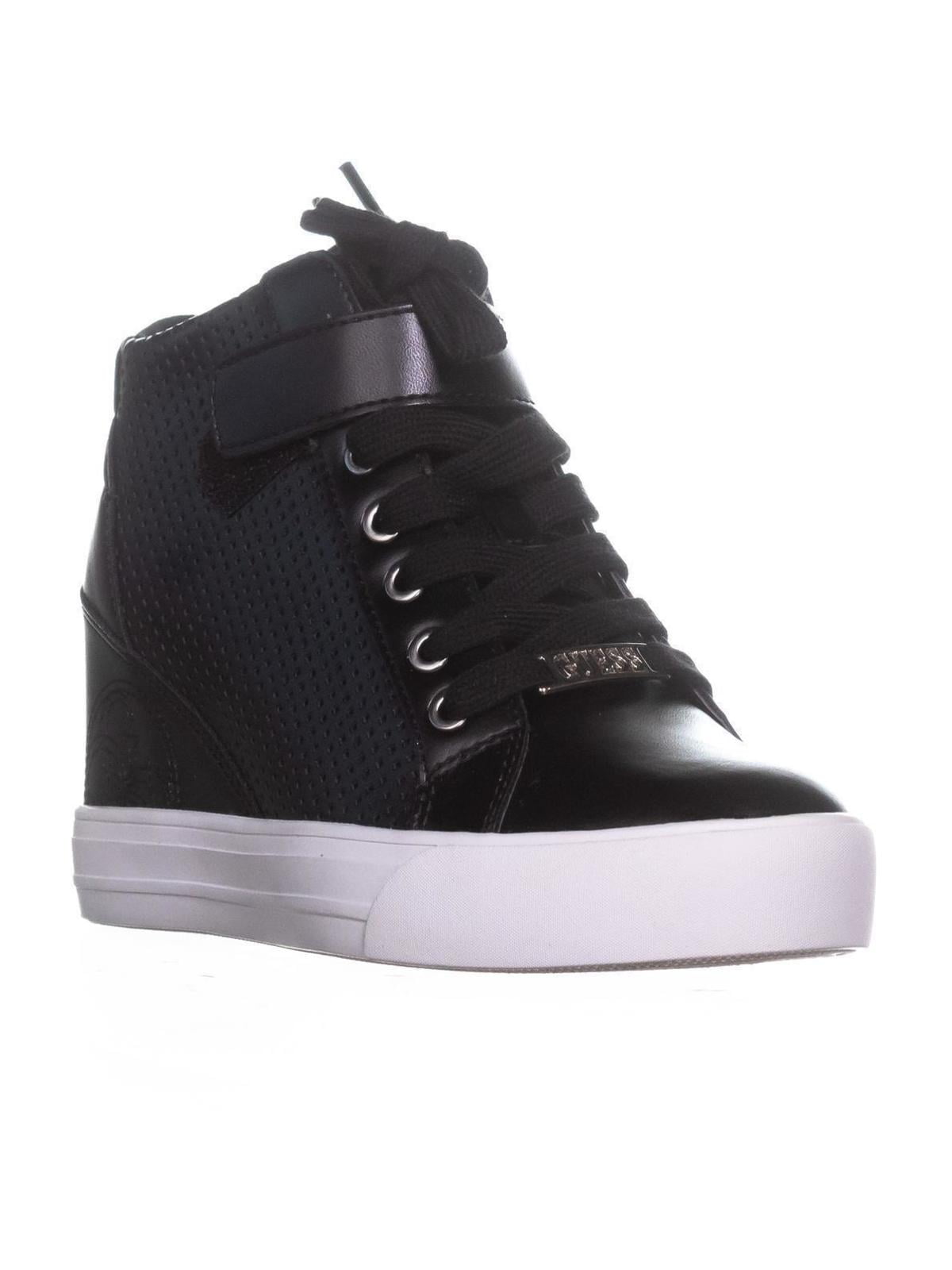 Womens Guess Decia2 Lace Up Wedge Sneakers, Black - Walmart.com