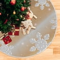 thumbnail image 5 of FMSHPON White Christmas Snowflake Xmas Christmas Tree Skirt Stand Mat for Holiday Party Decoration Indoor Outdoor 36 inches, 5 of 6