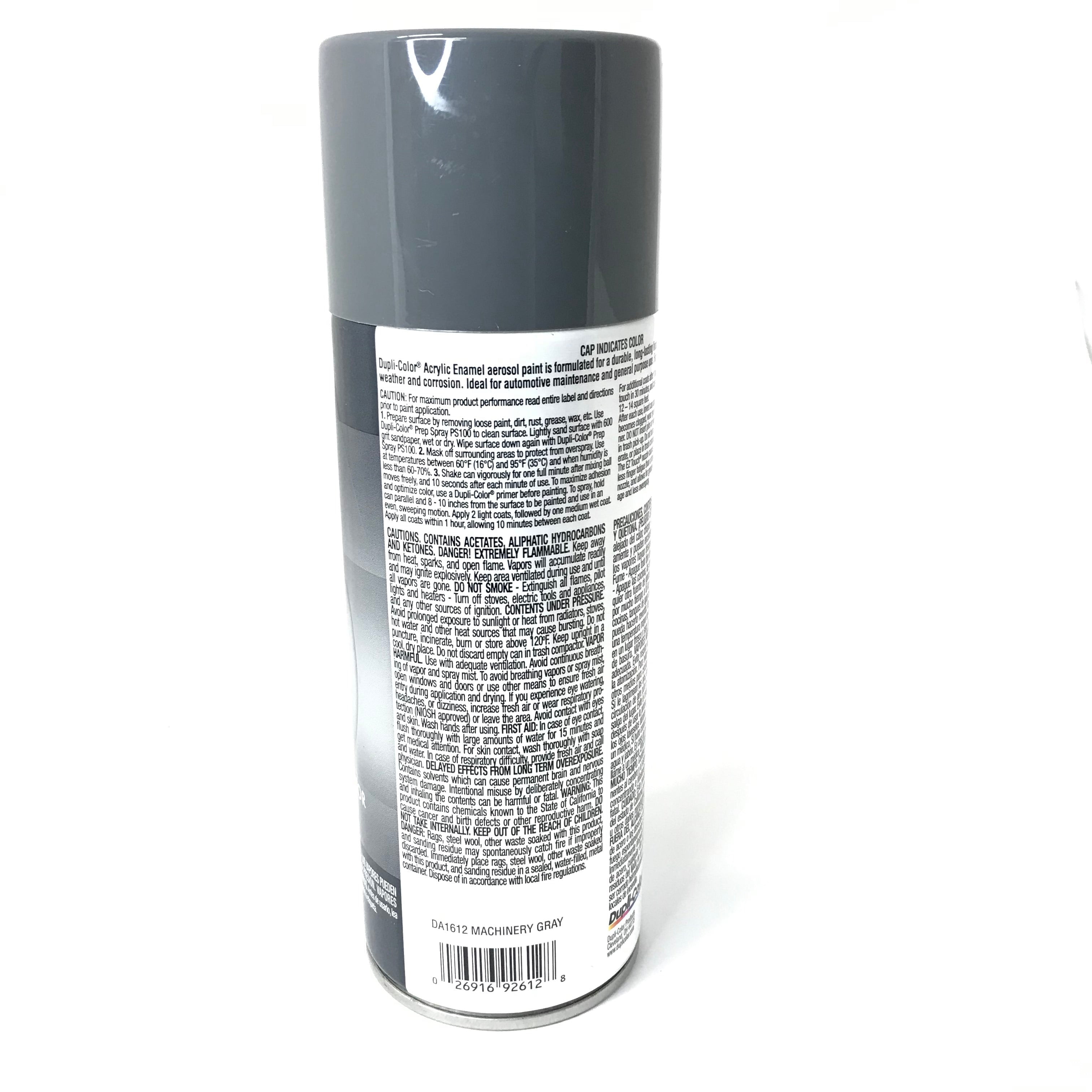 Duplicolor DA1612 Machinery Gray Acrylic Enamel Multi-Purpose Coating - 12 oz Aerosol - 4 PACK