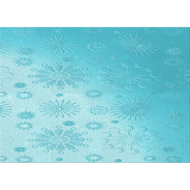 Ahgly Tapis Rectangulaire Lavable en Machine Intérieur Turquoise Bleu Vif, 7 Pieds x 10 Pieds