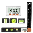thumbnail image 4 of 4 in 1 Digital Protractor 0-360 Degrees 0-195mm Level Ruler Angle Scale Detector Electronic Goniometer 0.5 Degree Accuracy for Woodworking Transferring Angles, 4 of 7