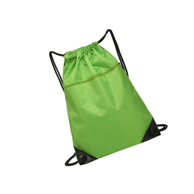 Travel Nylon Drawstring Bag Sack Beach Gym Backpack gym bag sack pack Shoes Bags Light Green