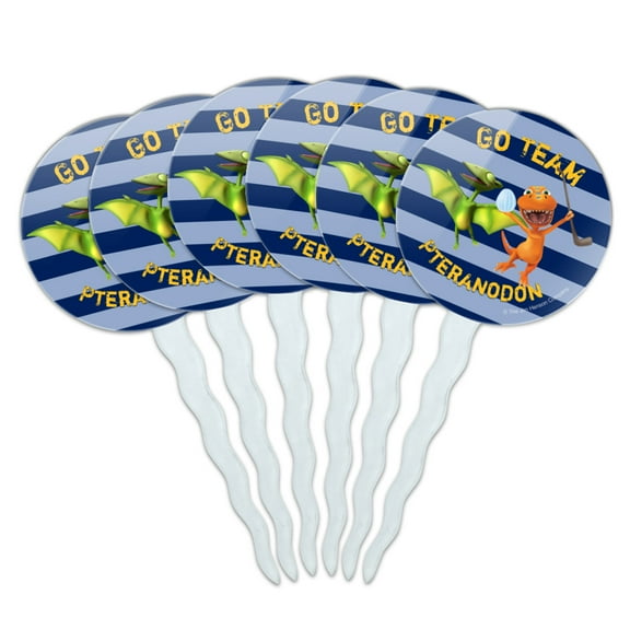 Dinosaur Train Go Team Pteranodon Cupcake Picks Toppers Decoration Set of 6