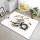 thumbnail image 1 of Doce animales del zodiaco chino pintura alfombra sala de estar área grande negro suave Boho decoración del hogar120x160cm (47x62in)120x160cm (47x62in) zhangmengya unisex, 1 of 2