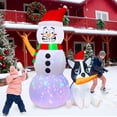 thumbnail image 4 of Muñeco de nieve inflable navideño AerWo con perro, 180 cm, con luces LED, 4 of 6