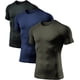 thumbnail image 1 of Athlio Camisas De Compresión De Manga Corta Para Hombre Cool Dry Camisetas Deportivas De Capa Base Tops Camisa De Entrenamiento Atlético Paquete De 3 Tops Blacknavyhunter Green X-Large, 1 of 1