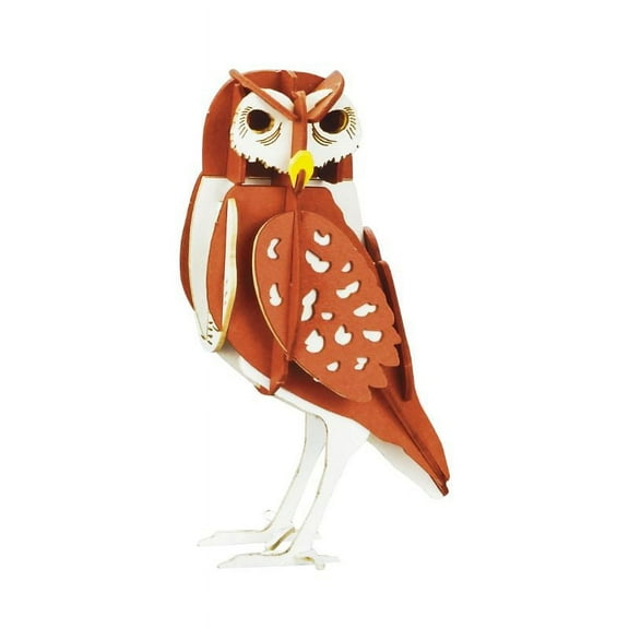 Japanese Art of Paper Craft Burrowing Owl Premium 3D Paper Puzzle Educational Model Kit Challenge Gift Made in Japan