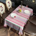thumbnail image 2 of Rectangle Waterproof Tablecloth 60×102 Inch, Pink Art Pattern Definition Reusable Indoor/Outdoor Durable Table Cover for Party Kitchen Dinner Room Decor, 2 of 6