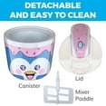 thumbnail image 3 of Máquina para hacer helados para niños – Máquina para hacer helados eléctrica Penguin de 1,2 cuartos, la mejor máquina de encimera para helados caseros, helados suaves, sorbetes, helados y yogures hela, 3 of 5