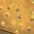 thumbnail image 2 of Disco Ball String Lights, 20 LED Mirrored Mosaic Ball, 9.8ft Silver Reflective Fairy String Lights, 1 Pack For Dance Party Birthday Wedding Holiday Home Indoor Outdoor Decoration, 2 of 4