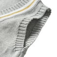thumbnail image 5 of URMAGIC Toddler Unisex Sweater Vest Knit 100% Cotton Uniform Sleeveless Solid Color Pullover Comfort Vest, 5 of 10