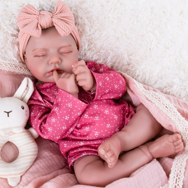 Muñeca Reborn Aori para niña de 50 cm con accesorios y caja de regalo