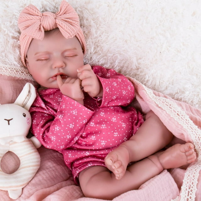Muñeca Reborn Aori para niña de 50 cm con accesorios y caja de regalo