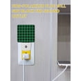 thumbnail image 5 of Night Lights Auto Sensor Green Black Check Plaid Plug-in LED Nightlights Lamp Dusk to Dawn for Living Room, Bedroom, Bathroom, Hallway, Stairways Home Wall Decor, Farmhouse Style Night Light, 5 of 9