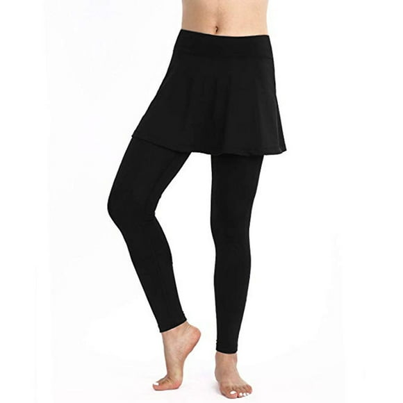Jupe Décontractée pour Femmes Leggings Tennis Sport Entraînement Physique Culottes Couleur Unie Pantalons de Yoga