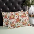 thumbnail image 4 of Thankgiving Pumpkin Throw Pillow Cover 24 x 36 Inch Decorative Pillow Cover Beige Retro Orange Leaves Lumbar Pillowcase Seasonal Rectangle Cushion Case for Couch Sofa Bed Living Room, 4 of 7