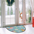 thumbnail image 2 of CURLYOOT Unicorn Cloud Half Round Door Mat 40'' x 63'', Indoor Outdoor Entrance Rug, Semi Circular Area Rug, Non Slip Washable Absorbent Doormat, Laundry Room Rug, 2 of 7