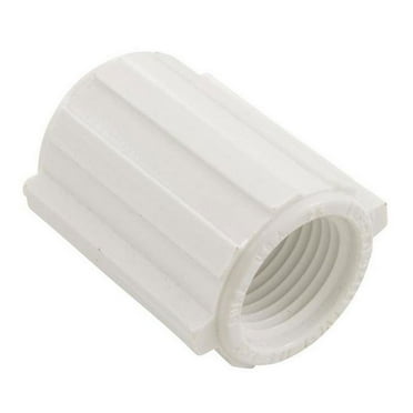 Thrifco Plumbing 8113825 3/4 Inch Threaded x Threaded SCH 40 PVC Coupling (White)