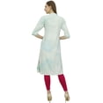 thumbnail image 5 of Bimba Women's Moss Georgette Floral Digital Printed Kurta Kurti Casual Wear-4, 5 of 5