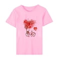 thumbnail image 6 of Fesfesfes V Neck Tshirt Women's Valentine's Day Love Printed Short Sleeved T-shirt Top Short Sleeved Round Neck Top/Shirt Layering Shirts for Women 2XL(US:12), 6 of 6