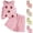 Pink-05, variant on Ultrave Girls Summer Sleeveless Outfits Cute Print Tank Top and Shorts Set Casual Lightweight Outfit for 1-8Y