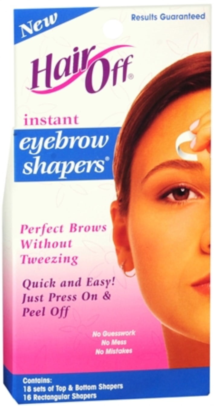 HairOff Instant Eyebrow Shapers 18 Each (Pack of 6)