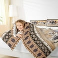 thumbnail image 7 of jejeloiu Vintage Aztec Geometric Queen Comforter SetFarm Aniaml Horse Bedding Sets,Brown White Bedding Comforter Set,Breathable Room Decor Reversible,3-Piece, 7 of 7