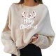 thumbnail image 2 of Sudaderas para mujer, suéteres navideños para fiestas, divertidos, con estampado gráfico, cuello redondo, manga larga, regalos, camisetas, sudaderas geniales, top, 2 of 6