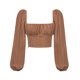 thumbnail image 5 of SAYOO Blusa plegada para mujeres, camiseta cuello cuadrado de manga larga SAYOO moda, 5 of 7