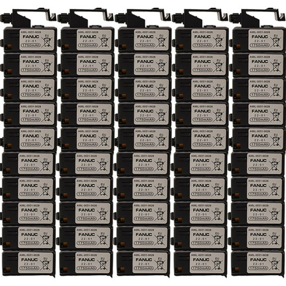 50 PCS 3V 1750mAh A98L-0031-0028 PLC Battery Lithium Replacement for FANUC A02B-0309-K102 Part NO A98L-0031-0028 CNC Machine Controler Battery
