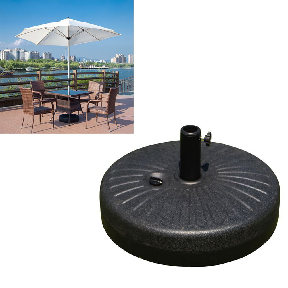 7L Plastic Black Parasol Base Umbrella Sunshade Base Holder Garden Furniture NEW 