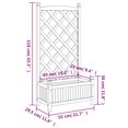 thumbnail image 4 of vidaXL Planter with Trellis Black Solid Wood Fir, 4 of 5
