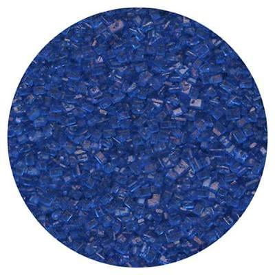 Coarse Sugar Crystals - Royal Blue Sugar Crystals 4 oz - National Cake Supply