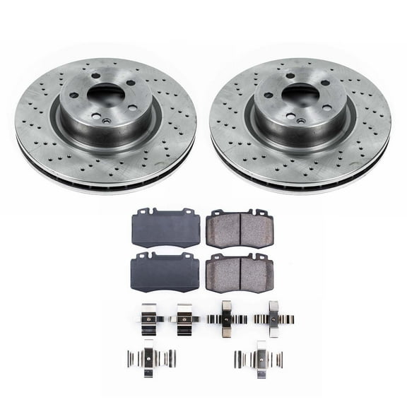 Ultimate Brakes Front Ceramic Brake Pad and Rotor Kit with Hardware WM80767