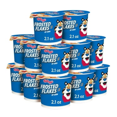 Kellogg's Frosted Flakes Breakfast Cereal Cups, 8 Vitamins and Minerals, Kids Snacks, Original, 25.2oz Case (12 Cups)