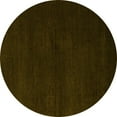 thumbnail image 1 of Ahgly Company Machine Washable Indoor Round Abstract Yellow Modern Area Rugs, 5' Round, 1 of 4