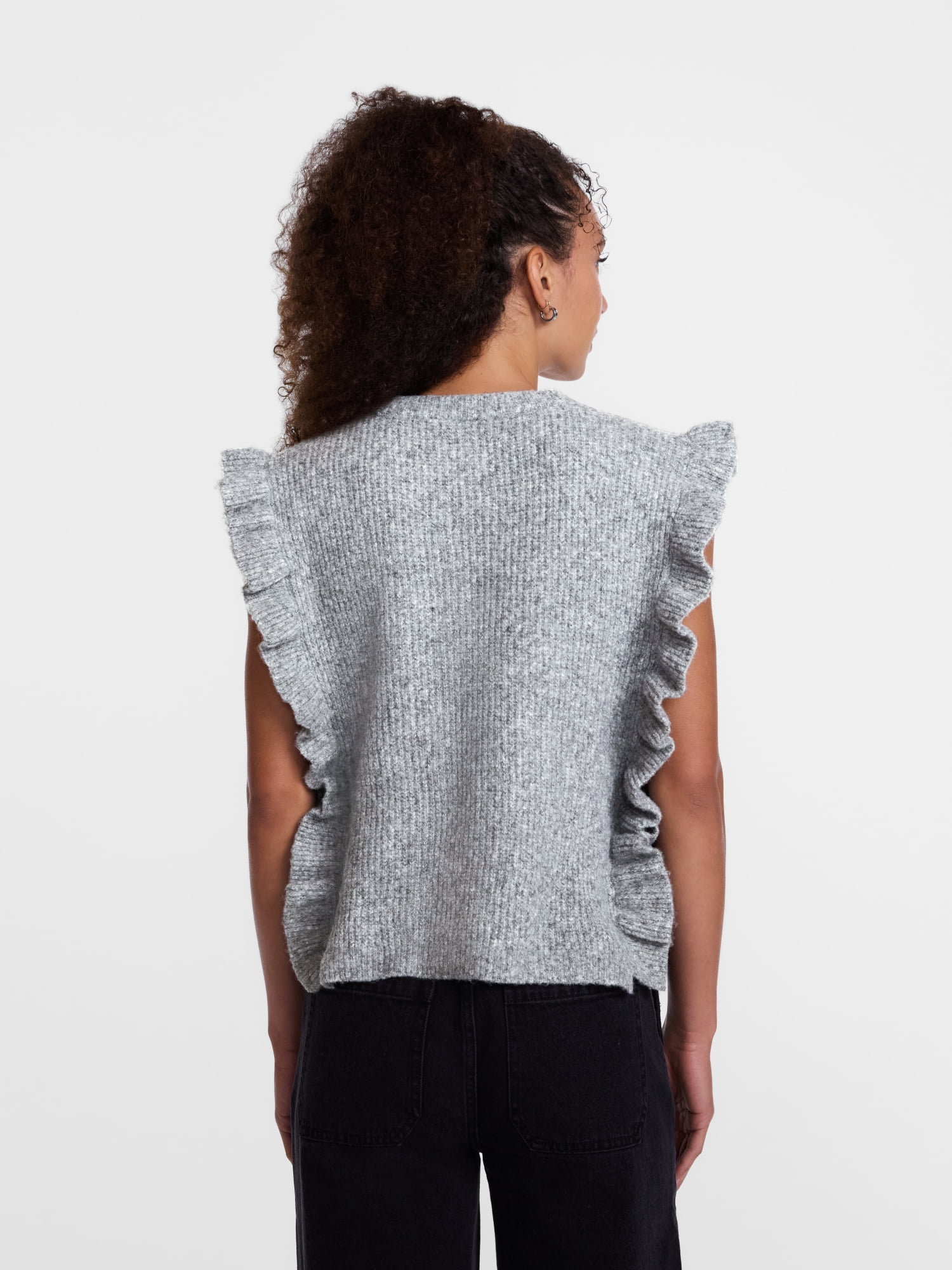 Scenario Women's Ruffle Sweater Vest, Sizes S-XXXL