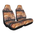 thumbnail image 2 of Honeii Hand Drawn Vintage Coffee for Car Seat Covers Full Set, Seat Covers for Cars, Car Seat Protector Waterproof, Leather Car Seat Cushion-2 PCS, 2 of 9