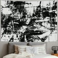 thumbnail image 2 of ONETECH  Black and White Decorations Tapestry, Old Grunge Style Abstract Art Brushstrokes Chaos Image, Wall Hanging for Bedroom Living Room Dorm,White Black and Grey, 2 of 6