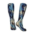 thumbnail image 5 of Lsque Abstract Blue Squares Printed Crew Socks Men's Women's LightWeight Thin Casual Calf Socks ,Knee High Socks,Cotton Socks, 5 of 9