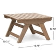 thumbnail image 6 of Outdoor Table In Grey Wood, 19.22”x19.22”x12.47”, With Open Slat Accent Of Decoration, 6 of 7