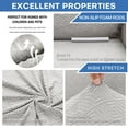 thumbnail image 3 of XYMHUN 1-Piece Sofa Cover Stretch Sofa Slipcover Non-Slip Couch Cover Machine Washable Furniture Protector,Sofa Silver Gray, 3 of 7