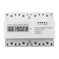 thumbnail image 2 of Energy Meter, Copper Terminal 230 400V Electricity Usage Monitor DIN Rail Mount 3 Phase  for Home, 2 of 7