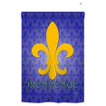 thumbnail image 2 of Breeze Decor 18009 Mardi Gras Bienvenue 2-Sided Vertical Impression House Flag - 28 x 40 in., 2 of 2