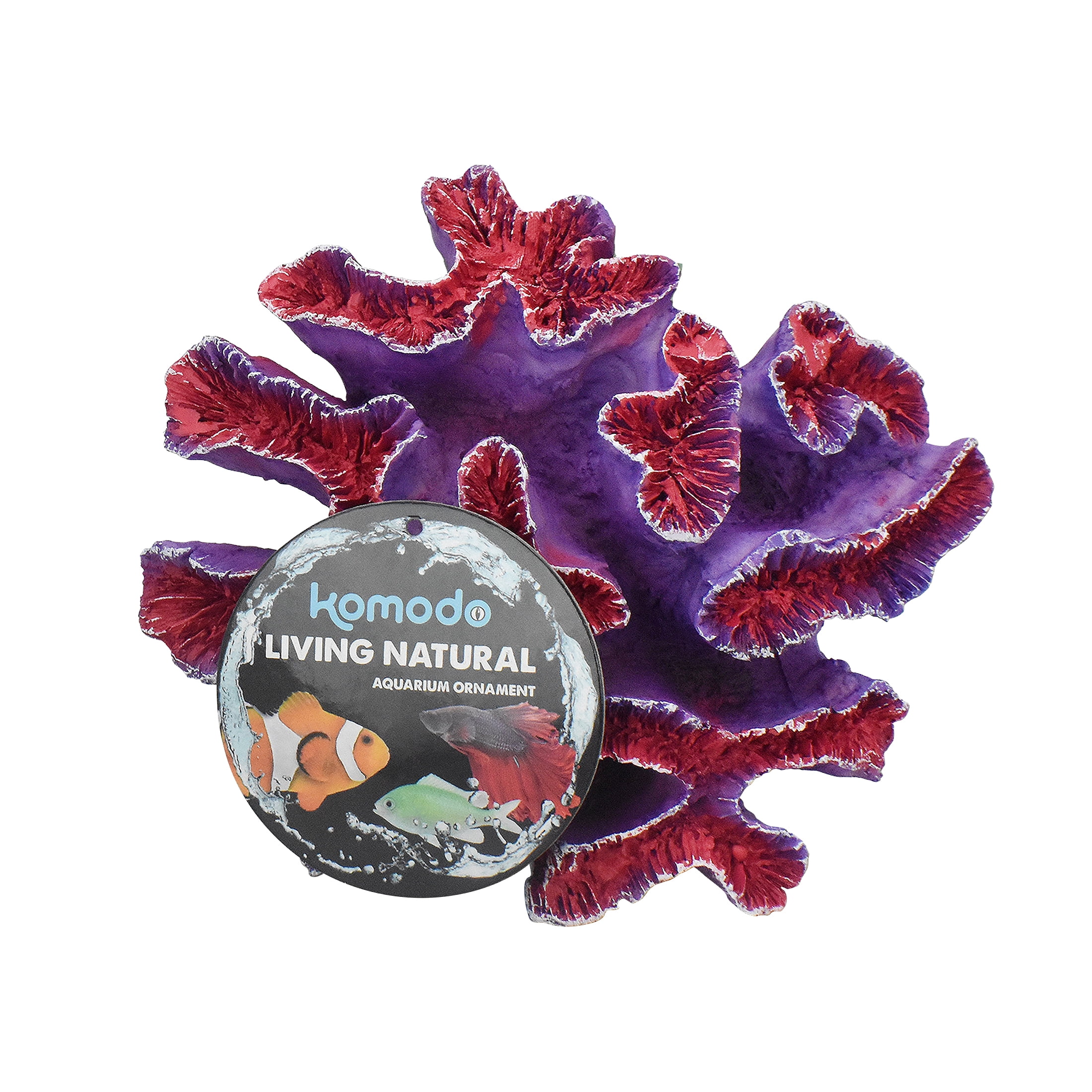Komodo Curly Pink and Purple Coral Ornament, Aquarium Decor