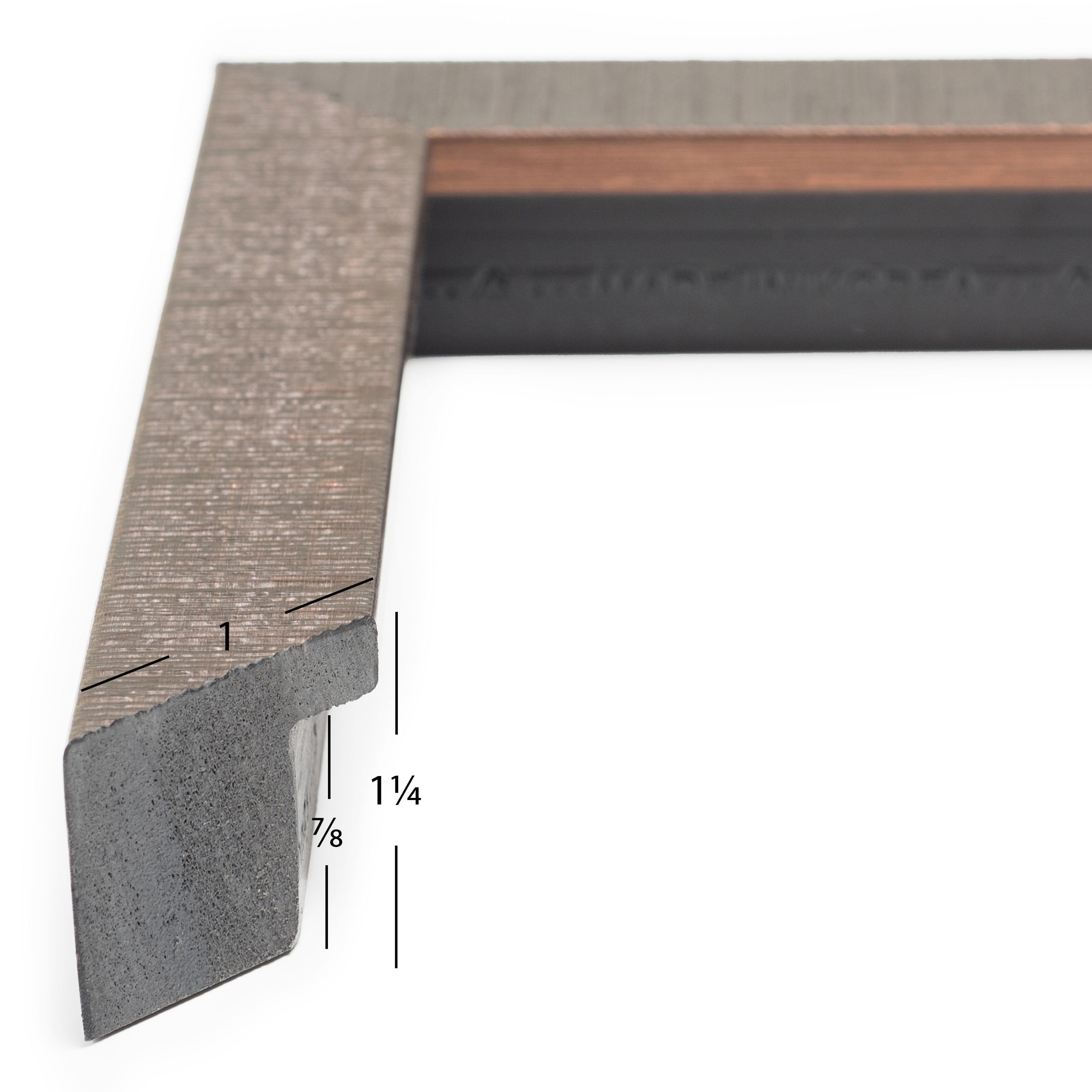 Craig Frames Linear, 18x24 Picture Frame Matted for a 12x18 Photo, Aged Bronze